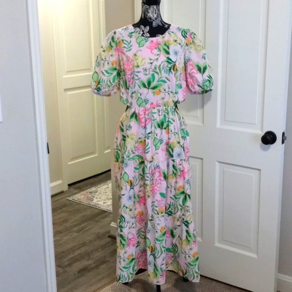🆕️ 🦜HTF Lilly Pulitzer🦜 - Lyssa Short Sleeve Cotton Midi Dress - Picture 2 of 16